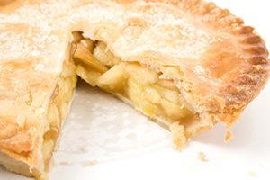 sliced apple tart